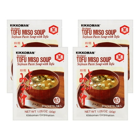 (4 Pack) Kikkoman Soybean Paste With Tofu Instant Soup, 1.05 (Best Miso Paste For Ramen)