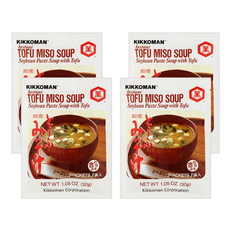 (4 Pack) Kikkoman Soybean Paste With Tofu Instant Soup, 1.05 (Best Tofu For Miso Soup)