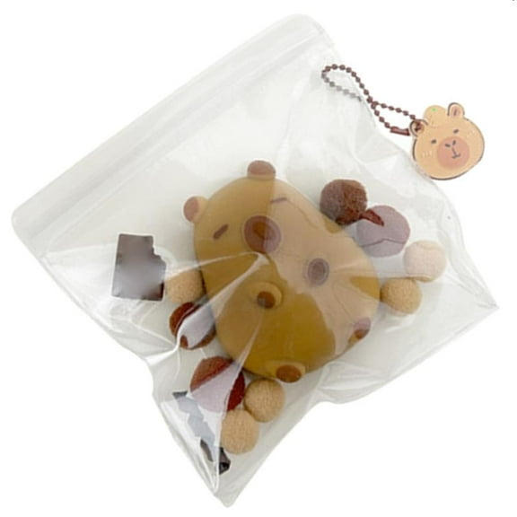 WINDLAND Capybara Squeeze Toy Keychain Delightful Capybara Stress Relieving Keychain Bag Decoration For Everyday Carry