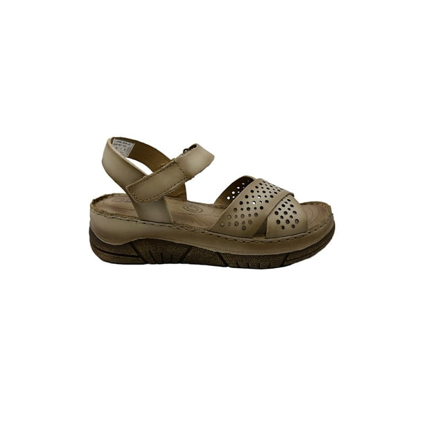 Sandalia Huarache Piel Para Dama Lobo Solo 1705 Arena