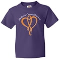 thumbnail image 3 of Inktastic Leukemia Awareness with Orange Ribbon Heart Youth T-Shirt, 3 of 5