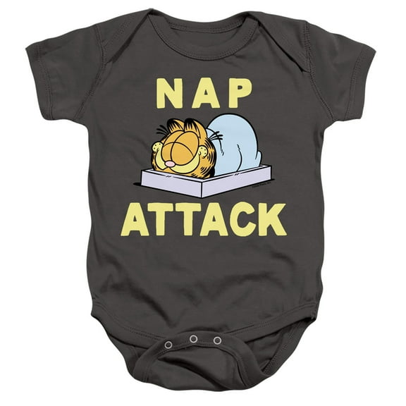 Garfield Nap Attack Unisex Infant Snap Suit for Baby (18 Months) Charcoal