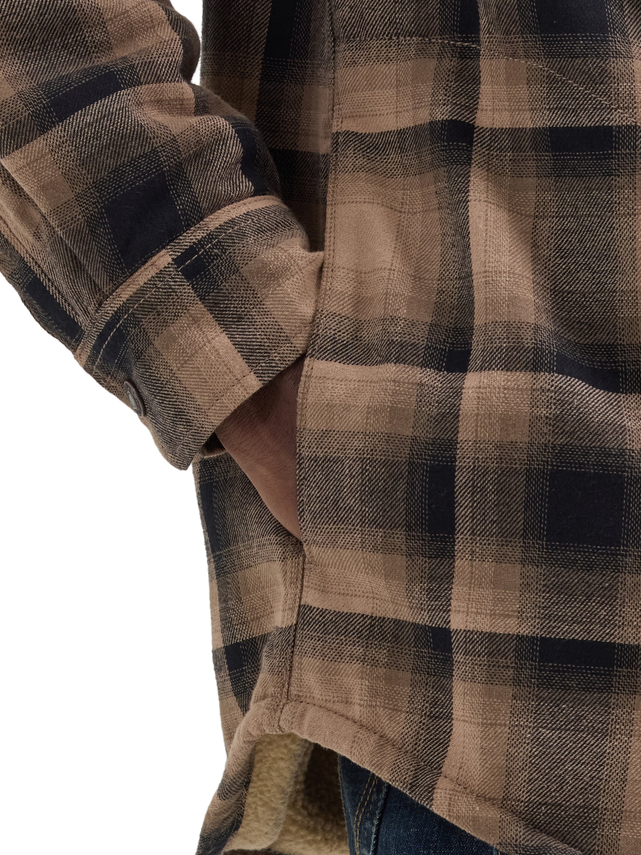 Wrangler® Men's and Big Men's Sherpa Lined Relaxed Fit Heavyweight Shirt Jacket, Sizes S-2XL