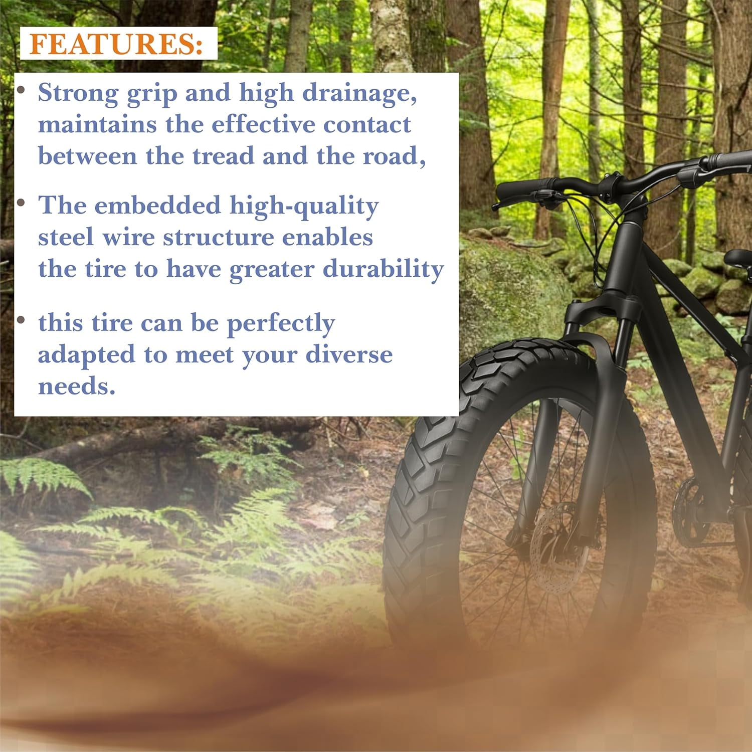 Innova 16x4.0 Fat Tires & Inner Tubes (Set of 2) - Heavy Duty Wire-Bead All-Terrain Electric Bike Tires Non - Fold