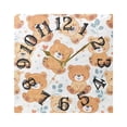 thumbnail image 5 of Teddy Bears Full Wall Clock Square Silent Non Ticking Battery Operated Clock for Home Bathroom Kitchen Bedroom Living Room, 5 of 8