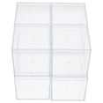 thumbnail image 3 of 8 cajas cuadradas de plástico transparente con tapas., 3 of 6
