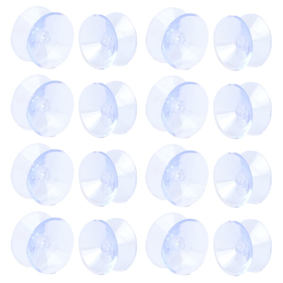 30 Pcs Double Side Suction Cup for Glass Table Top Sided Cups Transparent