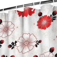 thumbnail image 3 of Pioneer Flower Floral Print Pattern Shower Curtain 36"x72", Bathroom Decorative Shower Curtain Set with 12 Hooks, Waterproof Washable, 3 of 6