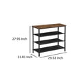 thumbnail image 5 of Byn 30 Inch Modern Shoe Rack, 4 Tier Shelves, Adjustable Black Steel, Brown, 5 of 6