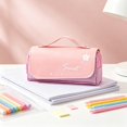 thumbnail image 5 of Cute Unisex Pencil Case Basic Stationery Storage Organizer for Office Home Study B, 5 of 5
