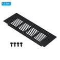 thumbnail image 3 of Uxcell 8"x3" Rectangle Air Vent Cover 2pcs Door Grille Ventilation Cover Louvered with Screws for Cabinet Black, 3 of 6