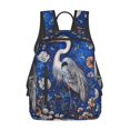 thumbnail image 3 of Balery Blue Heron Floral Garden Lightweight Backpack for Men and Women - Durable and Water-Resistant, Ideal for School, Work, Travel, and Everyday Use, 3 of 9