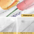 thumbnail image 4 of Spring Tulip No Hooks Shower Curtain with Snap-in Liner Country Pink Orange Purple Flower Green Leaf Shower Curtains for Bathroom, Waterproof, Easy Install, Washable 54"x78", 4 of 9