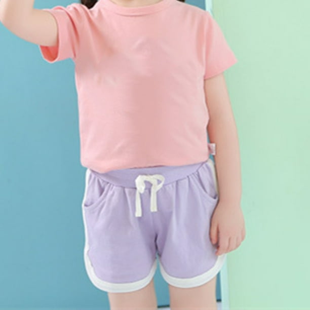 Odeerbi 1-6 Años de Fallas de Algodón Dophin Shorts Yoga Pantalones Cortos de Yoga Lindos Shorts Transpirables Casuales