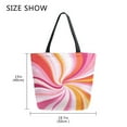 thumbnail image 5 of FORMRS Womens Canvas Tote Bag with Zipper Inner Pocket Shoulder Handbag, Swirling Lines, 5 of 7