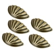 thumbnail image 2 of Mango de tracción de la forma de la carcasa de metal de 5pcs que se usa for el cajón del vestidor del gabinete (Bronce) - 2.9''x1.3 '', 2 of 7