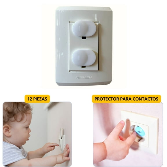 Protector Tapas para Contactos Enchufes 12 piezas Segos Protector Contactos