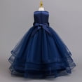thumbnail image 6 of RUTAYY Children Girls Dress Solid Color Sleeveless Embroidery Floral Gown Wedding Birthday Party Comfortable Breathable Trendy Vacation Dresses, 6 of 9