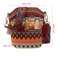thumbnail image 2 of Bolso Vintage para mujer, bohemio, con borlas, correa para el hombro, bandolera ajustable Eccomum Azul claro, 2 of 7