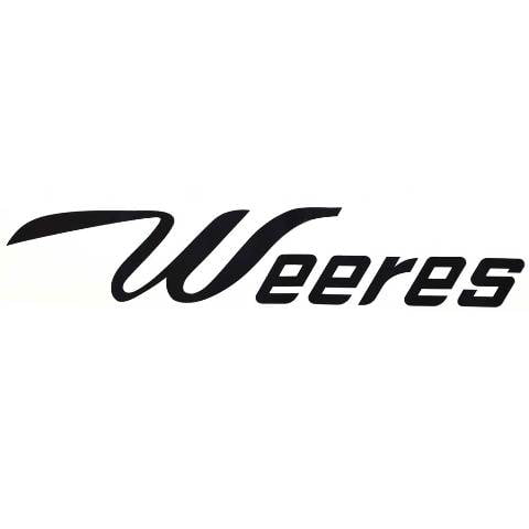 Weeres Pontoon Boat Brand Decal | 20 1/4 x 4 1/8 Inch Black