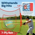 thumbnail image 3 of SPECSTAR 7x7Ft Baseball Softball Practice Net with Strike Zone Target Tee and Carry Bag, Red, 3 of 11