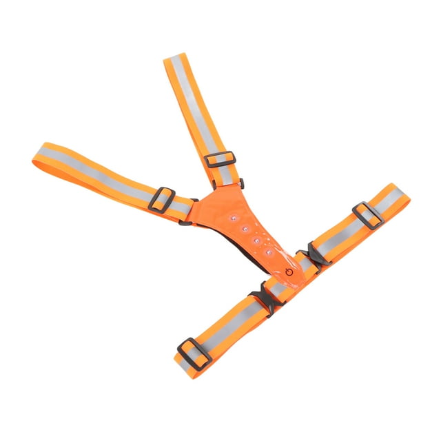 LED Gilet Réfléchissant Équipement de Course, Grande Élasticité 360 Réfléchissant Gilet Bande 3 Fermoir de Mode d'Éclairage pour le Cyclisme Vert, Rouge Orange, Jaune