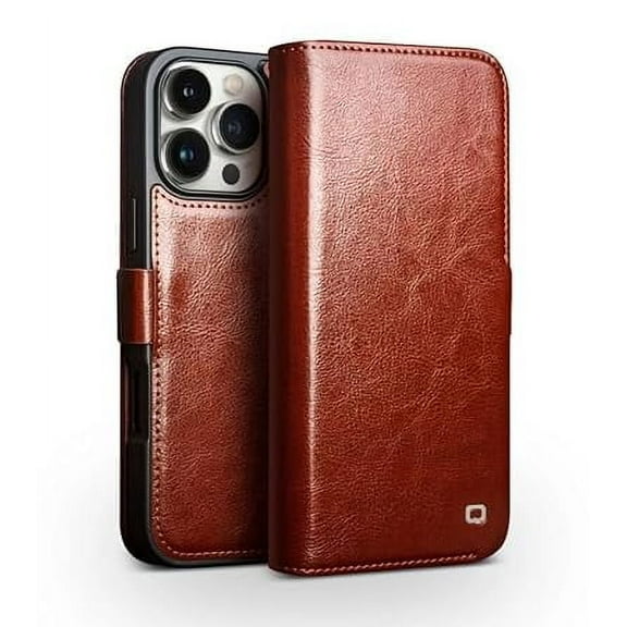 Havilah For iPhone 16 Pro Case Classic Leather Case iPhone 16 Pro Cover with Card Slot - Quality Material apple 16 Pro cover- Brown 2
