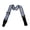 Blue, variant on Adjustable Woven Cotton Guitar Strap with Beautiful Embroidery Patterns and Premium Leather Ends for Acoustic Electric and Bass Guitars, Blue (35.4-56.3 in / 90-143 cm)