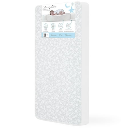 Dream on Me, Breathable Little Baby 6 Inch Full Size Firm Foam Crib & Toddler Bed Mattress