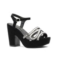 thumbnail image 4 of Zapatillas Wildcat para Mujer Tacon Ancho Fiesta Negro Plataforma 26, 4 of 6