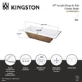 thumbnail image 4 of Aqua Eden XVTPN672817C 67-Inch Acrylic Rectangular Drop-In Tub with Center Drain in Glossy White, 4 of 4