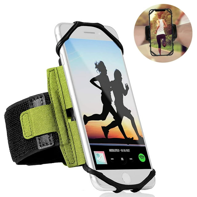 Brassard de Course, Rotatif à 360° avec Porte-Clés pour Téléphone Randonnée Vélo Marche