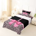 thumbnail image 5 of Erosebridal Leopard Animal Print Kids Twin Sheet Sets,Letter I Monogram Bedding For Girls 3-Piece, 5 of 6