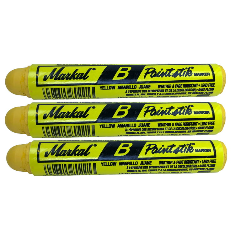 Two Markal B Yellow Tire Chalk Paint Stick Crayon Surface Markers Graffiti Art
