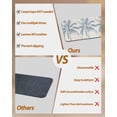 thumbnail image 3 of Blue Palm Tree Stair Treads for Wooden Steps Indoor Runner Rug Carpet, Coastal Summer Wooden 7 Pieces Peel and Stick Staircase Step Treads Covers Washable Throw Door Mats, 30"x8", 3 of 6