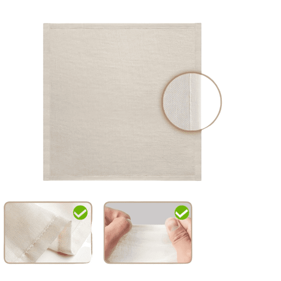 Organic Cheese Cloths, GOTS Certified, Grade 100, Hemmed Cheese Cloth Fabric Reusable Fine Mesh Cloth, 100% Cotton Unbleached Muslin Cheesecloth for Straining, Cooking, Yogurt, Juicing