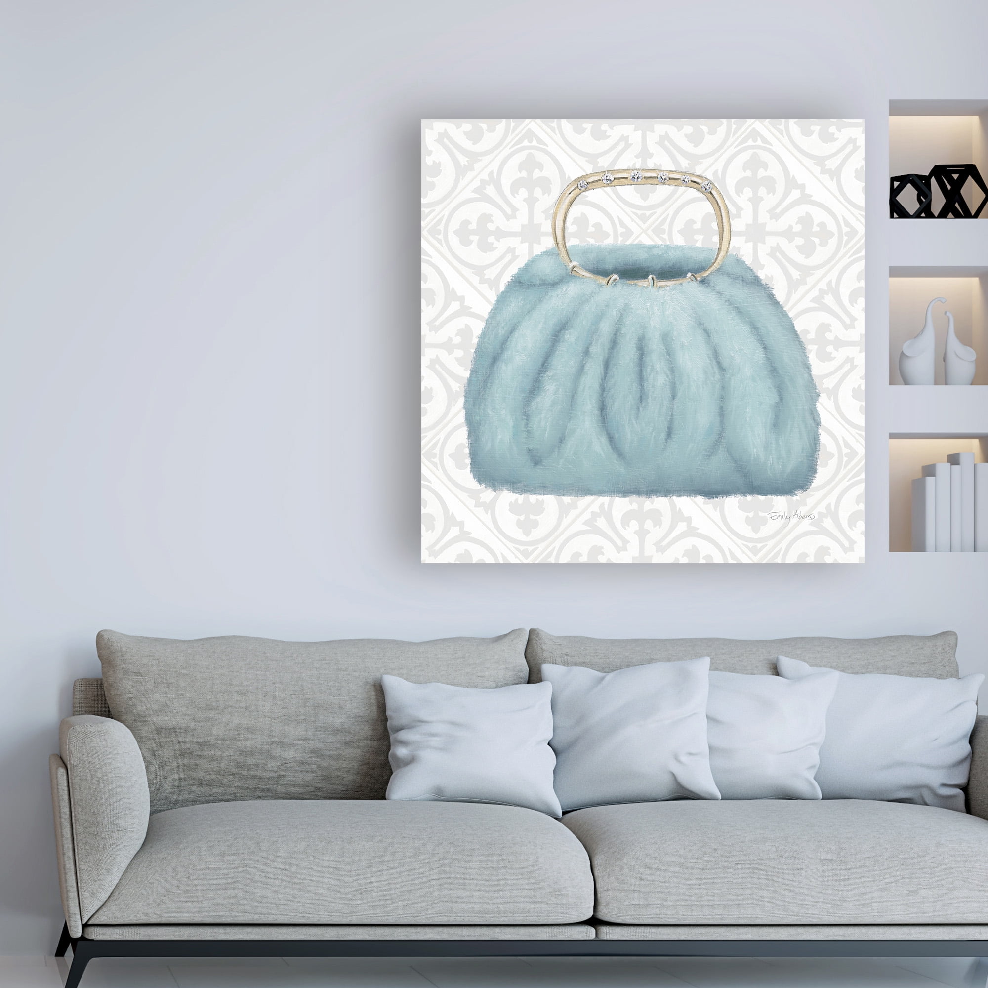 Trademark Fine Art 'Must Have Fashion III Gray White' Canvas Art by Emily Adams