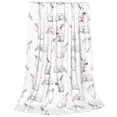 thumbnail image 2 of Honeii Rabbit Eating Print Fleece Blanket - Throw Blanket for Bed, Sofa, Couch, Camping, and Travel , Microplush Ultra Soft Warm Blanket-60"x50", 2 of 7