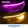 thumbnail image 4 of DC 12V Turn Signal Light Dynamic Dynamic LED LED Faro Faro a prueba de polvo Vivienda transparente Motocicleta Suministros de iluminación de motocicletas Rosa a amarillo 30 cm 1 par Noticed VI012684-10B, 4 of 7