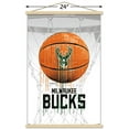 thumbnail image 4 of NBA Milwaukee Bucks - Drip Ball 20 Wall Poster with Magnetic Frame, 22.375" x 34", 4 of 5