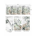 thumbnail image 3 of Sage Green Eucalyptus Curtain Valance for Windows/Living Room/Kitchen/Bathroom/Café, Short Rod Pocket Tier Curtain Window Treatment Panel Summer Starfish Coastal Topper Curtain 42''x12'', 3 of 6