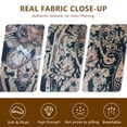 thumbnail image 5 of 93.7'' Floral Pattern Sofa with Ruffled Skirt, Vintage Mid-Century Deep Comfy Couch, Oversized Canvas 4-Seater Couch, Living Room Sofa Set, Home Sofas for Living Room, Office, Floral Black, 5 of 9