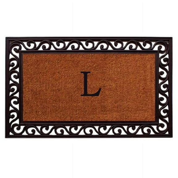 Calloway Mills Rembrandt Monogram Outdoor Doormat 30" x 48" (Letter L)
