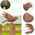 thumbnail image 7 of 4 Pack Metal Birds Garden Decorations, Rustic Silhouette Simulation Bird Figurines With Intricate Cut-Out Designs, Outdoor Patio Yard Ornaments For Home Garden Rustic Style Decor, 7 of 7