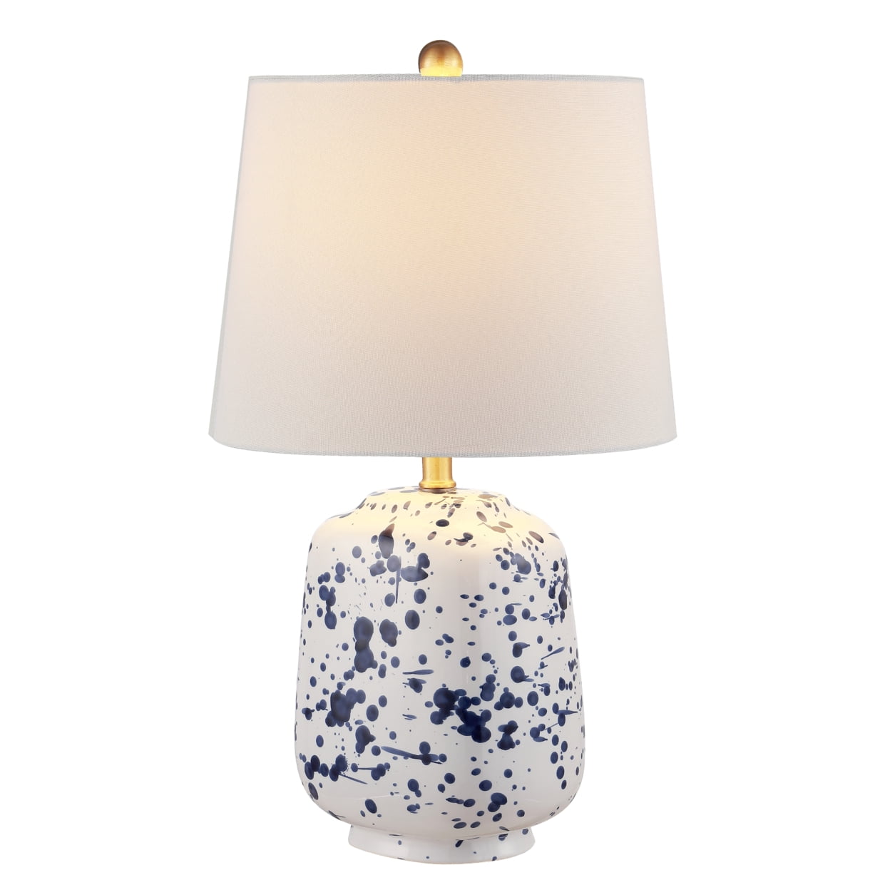 Safavieh Greyon 13 in Contemporary Gold Table Lamps with White Transitional Shades