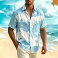 thumbnail image 5 of Yaoyar Men's Vibrant Hawaiian Print Short Sleeve Camp Collar Shirt Breathable Lightweight Summer Vacation Tee, 5 of 5