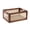 Coffee Large, variant on mdesiwst Vinyl Record Storage Box Durable MDF Rattan Vinyl Record Holder with Handle Cubic Desktop Album Organizer for Vinyl Records Multipurpose Storage