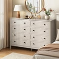 thumbnail image 3 of CARPETNAL Beige Dresser for Bedroom, 55" Wide 8 Drawer Dresser with Metal Handles and Deep Drawers, Modern Large Wood Chest of Drawers for Living Room, Hallway., 3 of 14