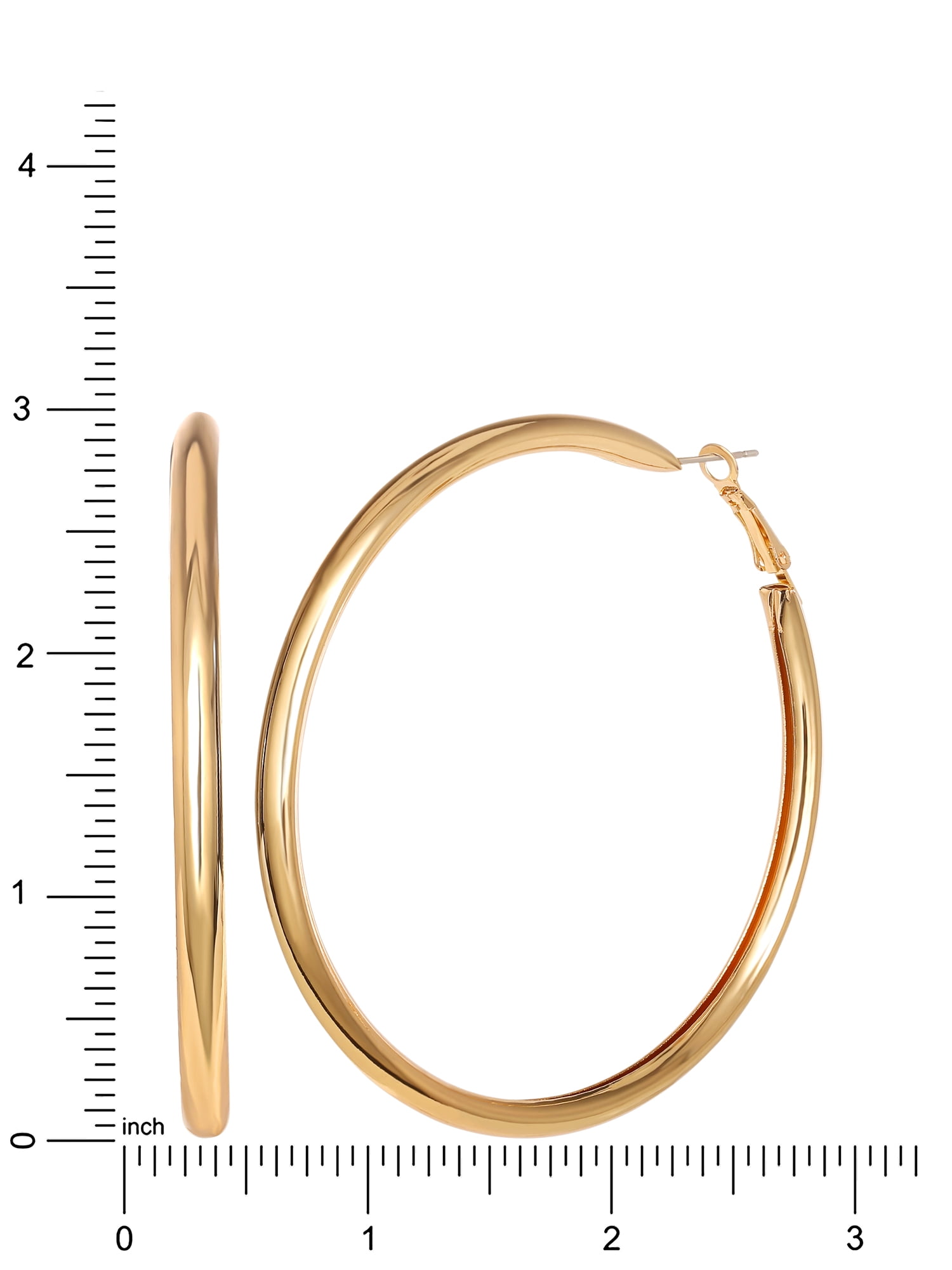Jessica Simpson Women's Polished Hoop Earrings